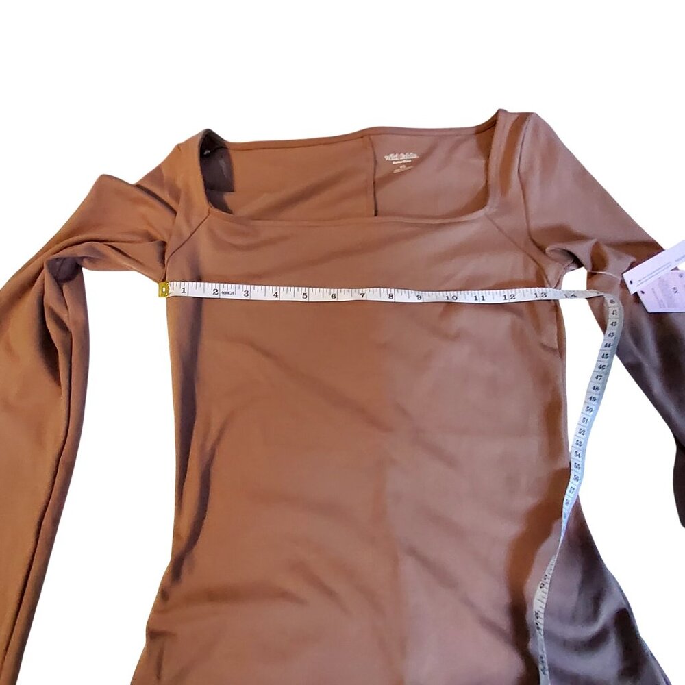 Wild Fable H&M Brown Long Sleeve Square Neck Dress Size XS Long sleeves - Picture 4 of 12